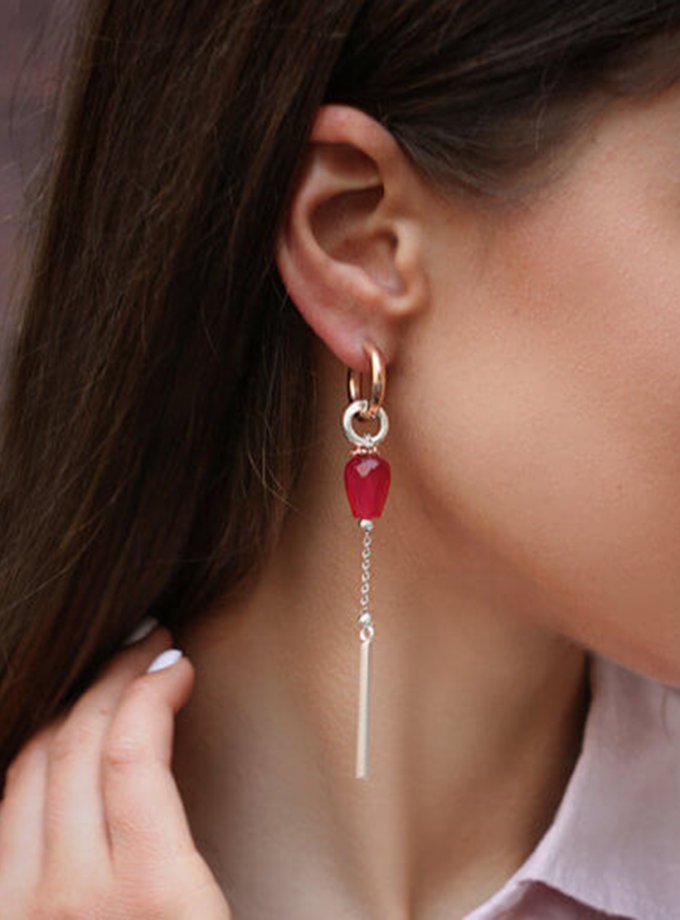 Серьги FUCHSIA&PEARL SMKSH_FUCHSIA_PEARL, фото 1 - в интернет магазине KAPSULA