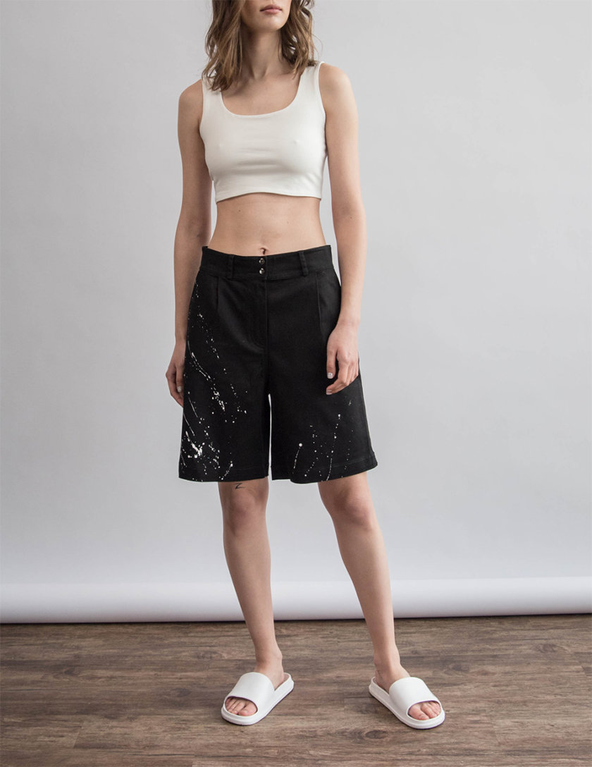 Укороченный топ из хлопка ZHRK_zbasic0001top-white, фото 1 - в интернет магазине KAPSULA